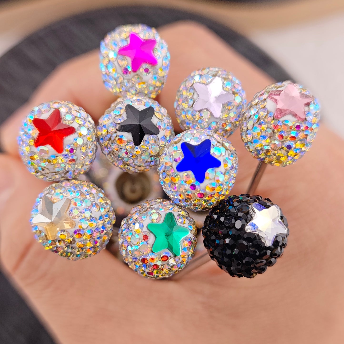 FS2878- Crystal Star and Moon Full Diamonds Fancy Pens
