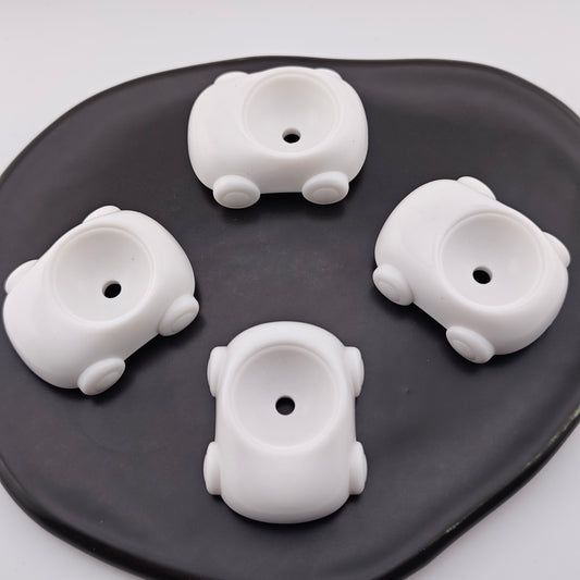 FS3075- 10 Pieces 38*30mm White Car Based Beads