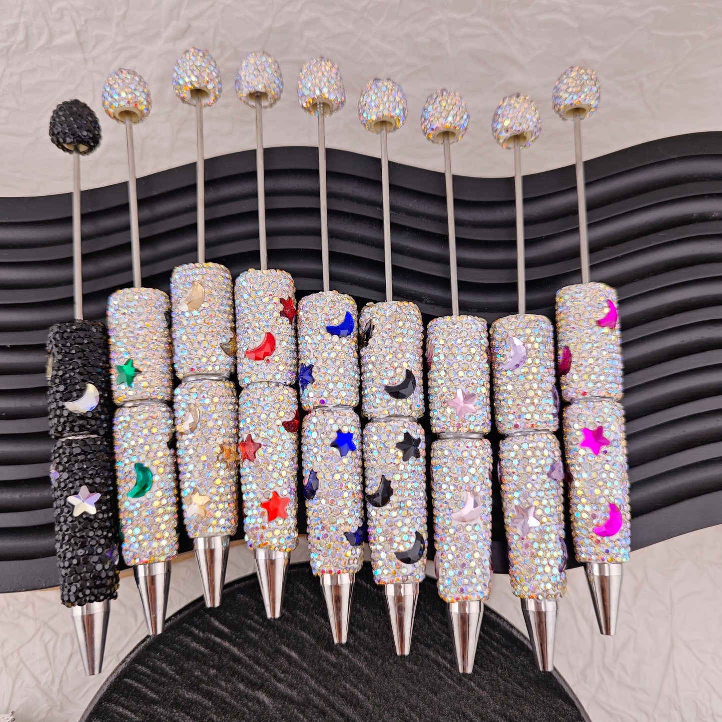 FS2878- Crystal Star and Moon Full Diamonds Fancy Pens
