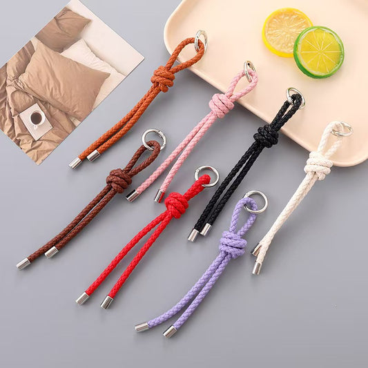 FS5418- 18cm Leather PU Braided Strap Keychain Pendant