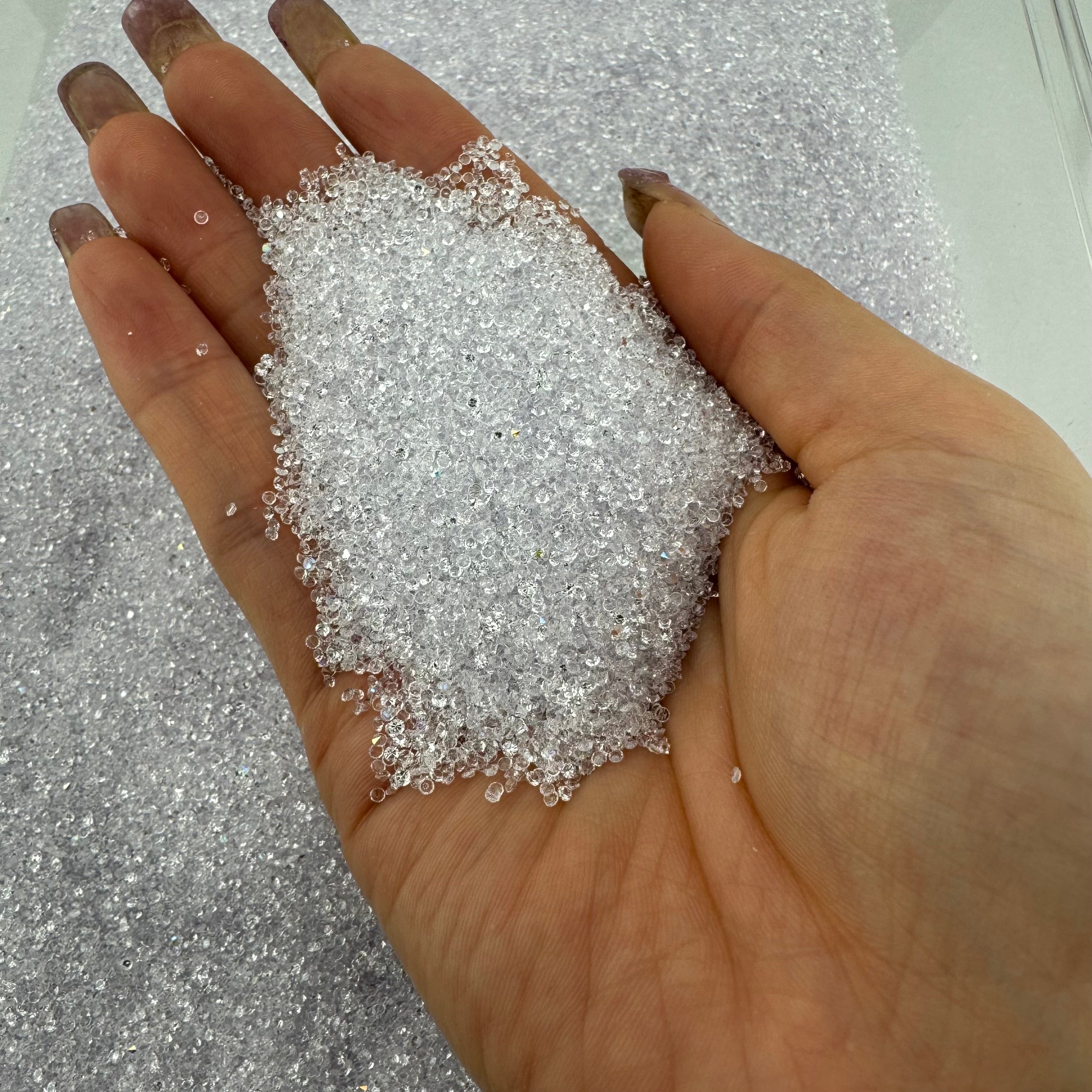 FS1478-Clear Sugar Crystal Diamonds (1.5mm Size) For Making Sugar Beads and Sugar Pens