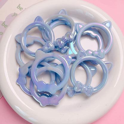 FS2459-40¡Á40mm UV Shiny Color Cat Head Bead Frame Acrylic Beads Fit For Beadable Pens