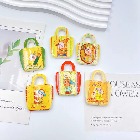 FS5880- Alien Double-Sided Printed Handbag With Acrylic Beads
