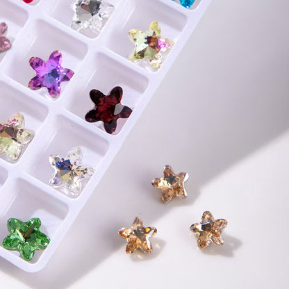 FS4730- 8mm Five - Pointed Star Pointed Bottom Crystal Diamonds