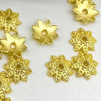 [KM1322]- 10mm Sliver 8 Petals Flower Spacers Stand, Fit For Beadable Pens