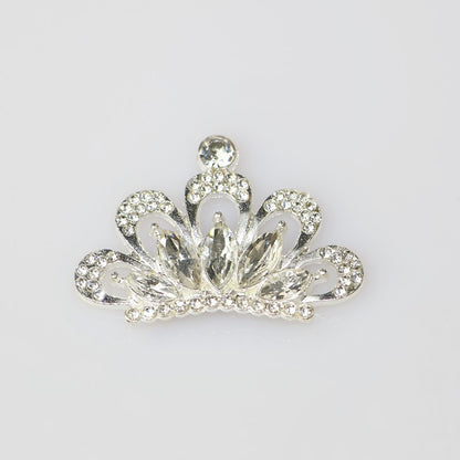 [KM4439]- 30mm*42mm Crystal Diamonds Crown Alloy Charms