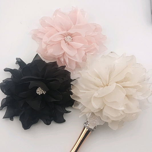 FS0996- 105MM Fabric Flower Charms, Flower Accessories, Fabric Patches