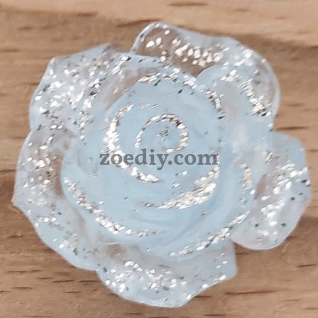 FS0059-18MM Mixed Color Fine Glitter Camellia Flower Resin Accessories For Making Fancy Beads