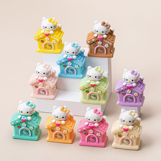 FS5138- 10 PCS/Set HK Head Horse Charms Kitty Head House Ornaments