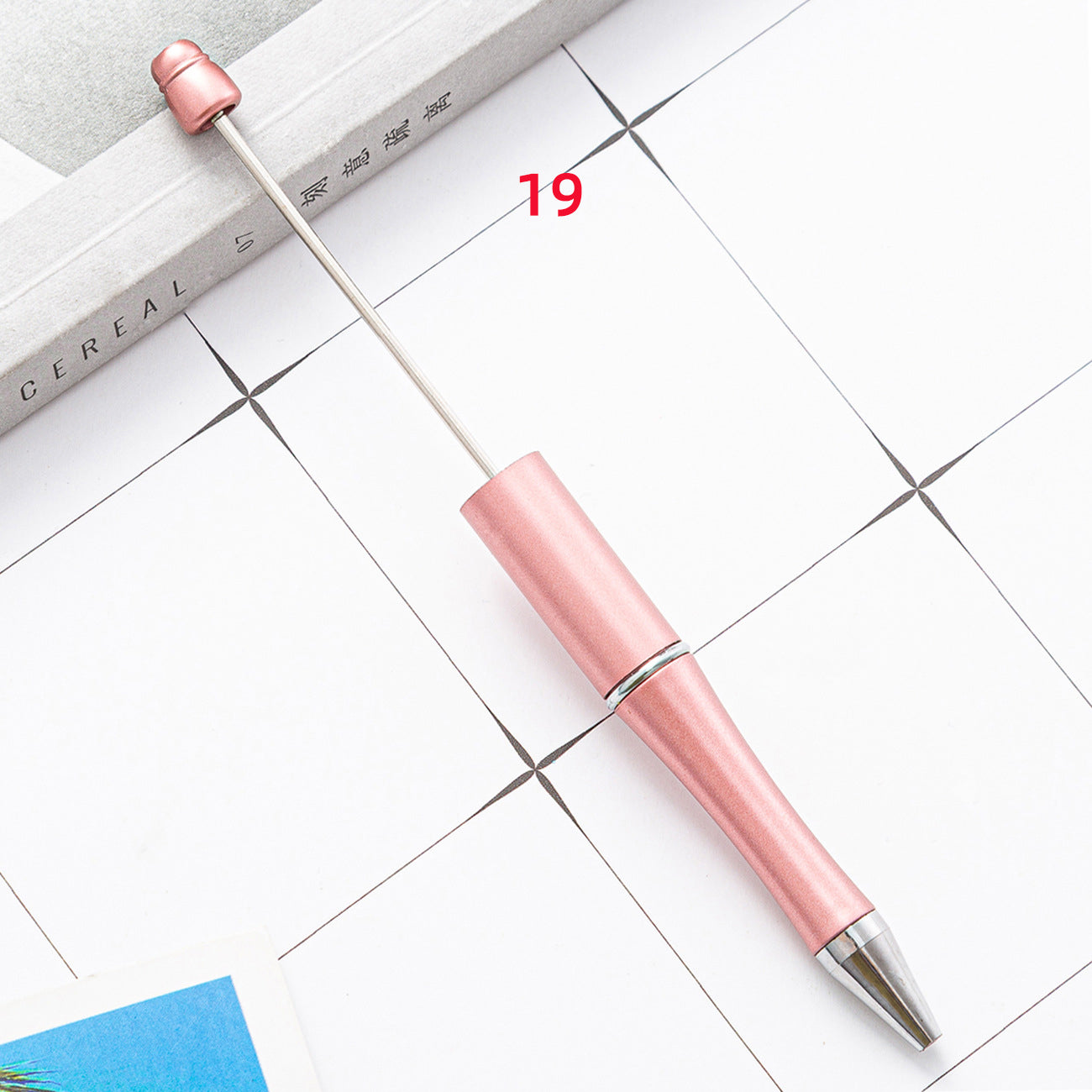 10 Pieces Solid Color Plastic beadable Pens