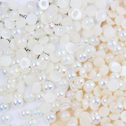 FS3639-4mm AB Half Pearl Looking Half Acrylic Pearl Patch For Making Fancy Beads Or Fancy Pen