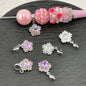 [KM2417]- Star Snowflake Spacers Pedant Charms, Fit for Pens, Mixed Color