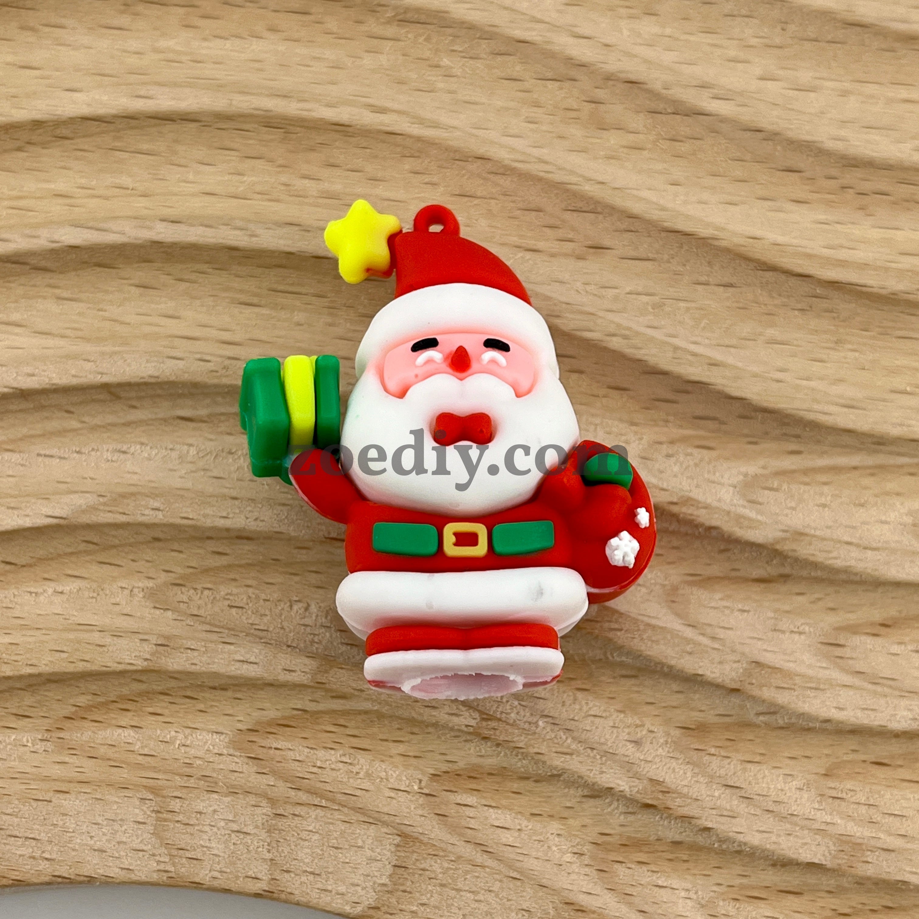 FS1562-Santa Claus PVC Material Pen Cap Fit For Beadspen Bead