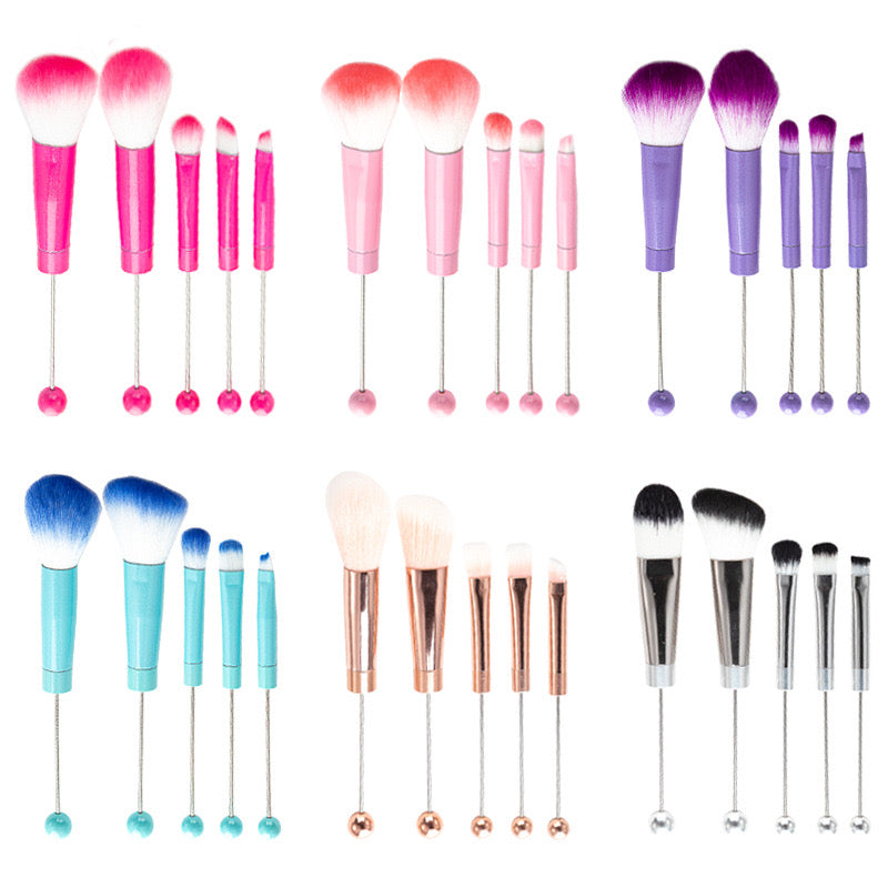 1 Set (5Pieces) Beadable Makeup Brushes