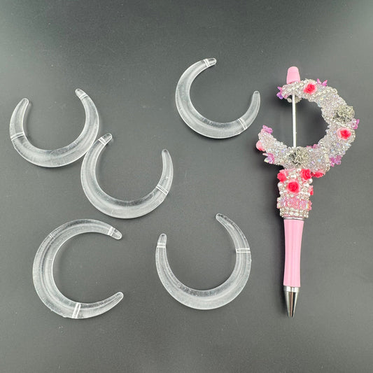 FS1080- 49×54mm 2 Hole Moon Beads Large-Size Moon Two-Hole Bottom Beads