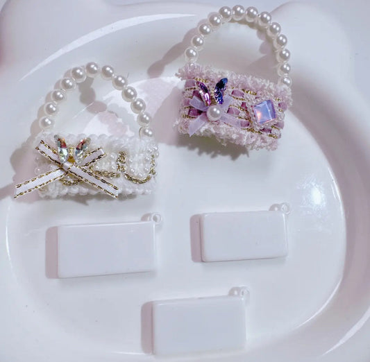 FS1079- 20*37Mm Rectangle Bag Beads, Rectangular Single-Hanging Bag Bottom Beads