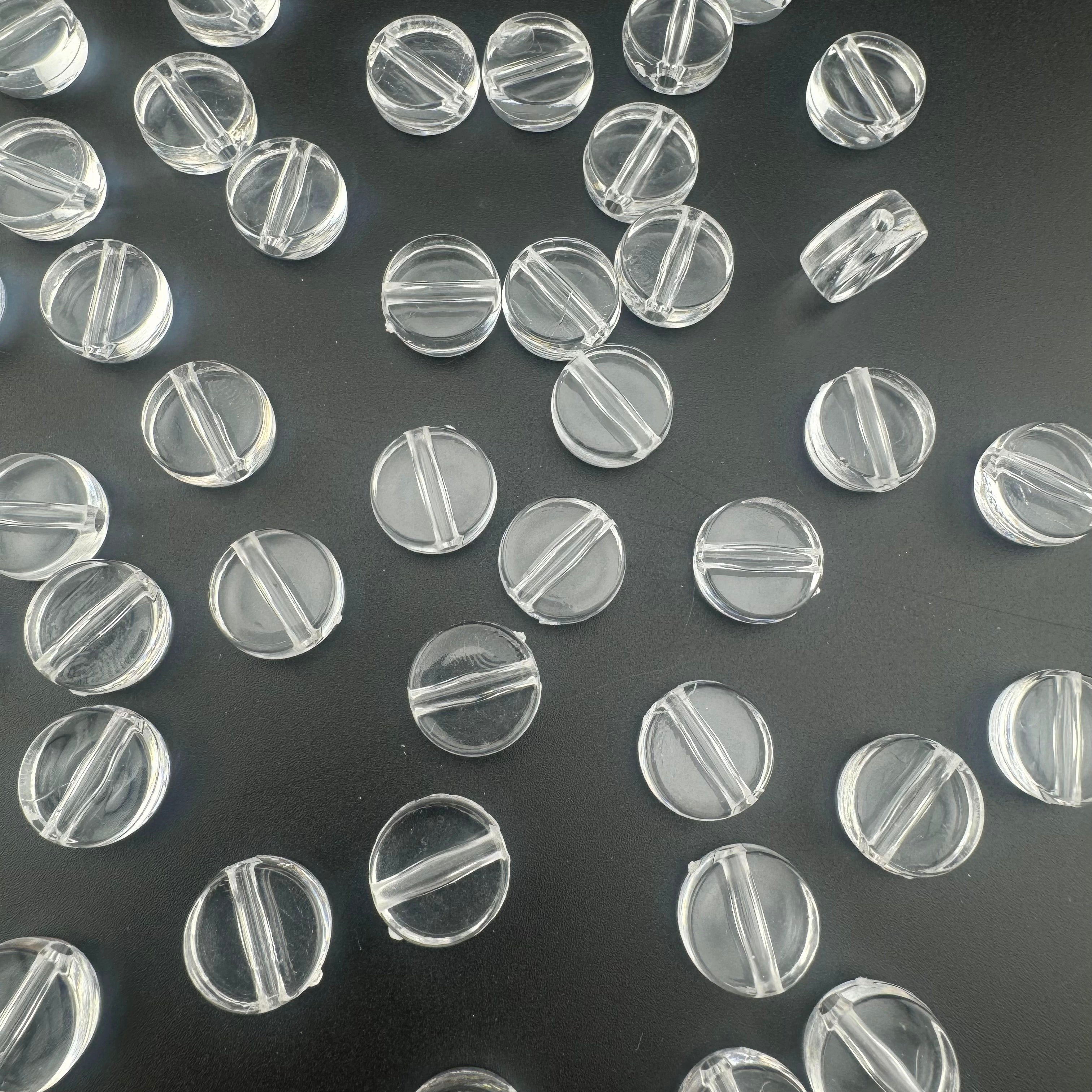 13MM Clear Round Plate Base Beads 6mm Thickness Fit For Beadable Pens