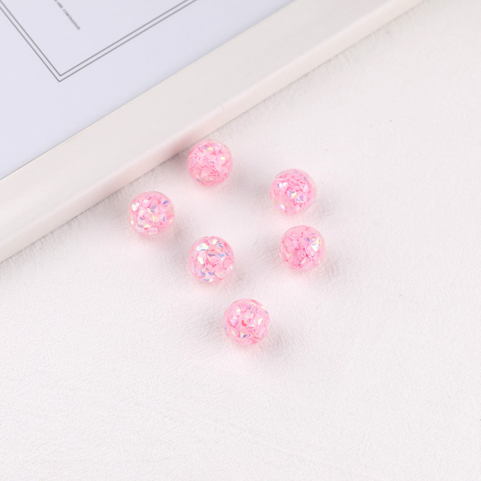 16MM Flash Chip Resin Beads Fit For Beadable Pens