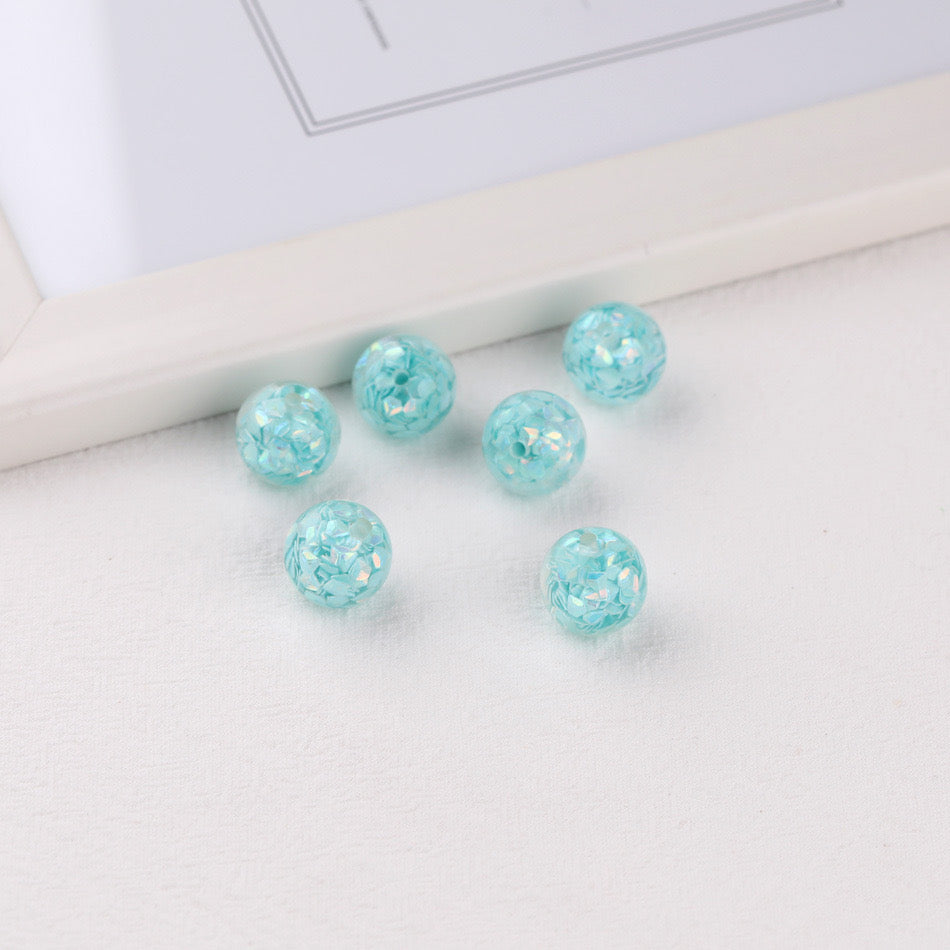 16MM Flash Chip Resin Beads Fit For Beadable Pens