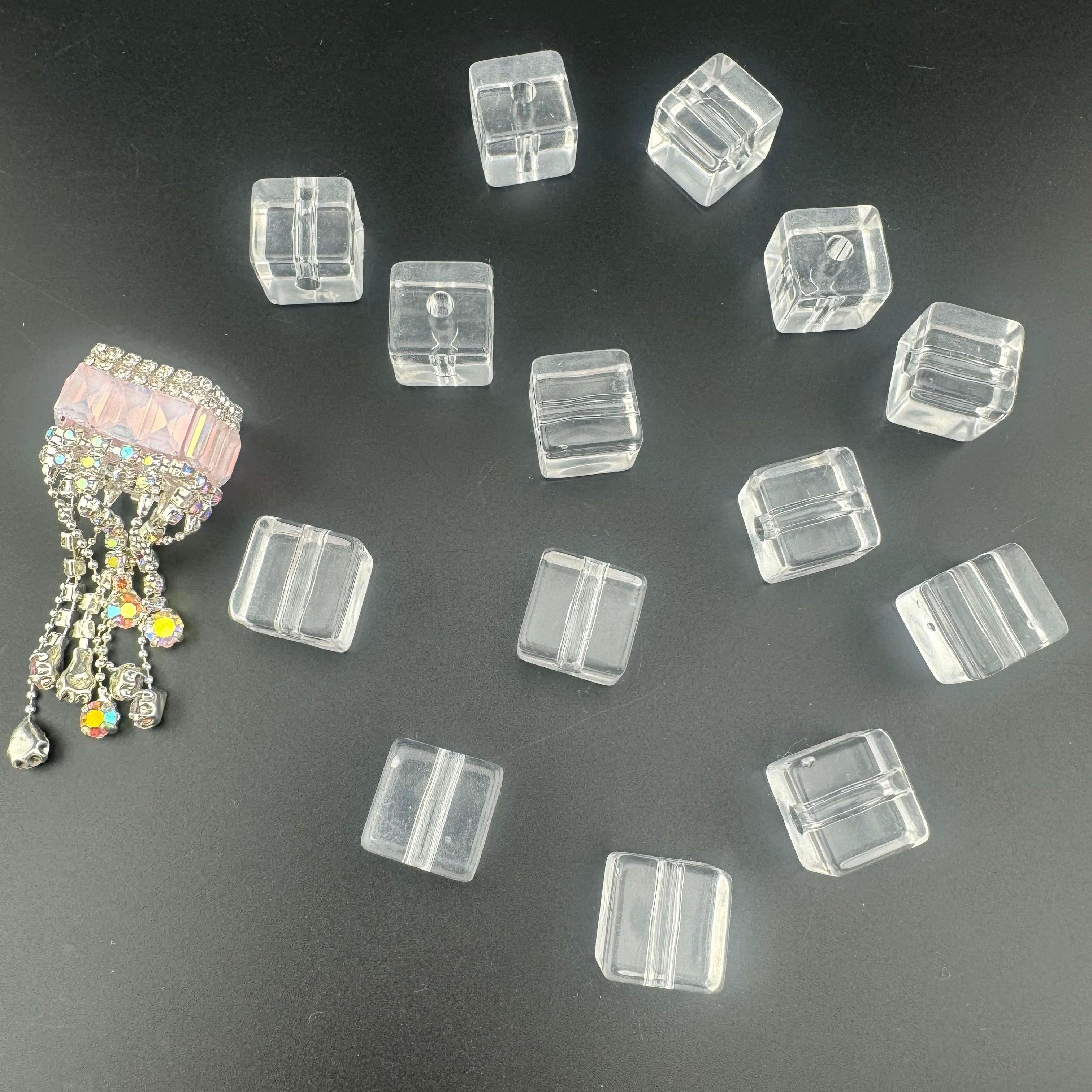 16MM Transparent Square Bottom Based Beads Fit Pens