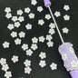 [KM1006]- 8mm Flower Nail Charms with Diamonds, For Making Fancy Beads Or Fancy Pen