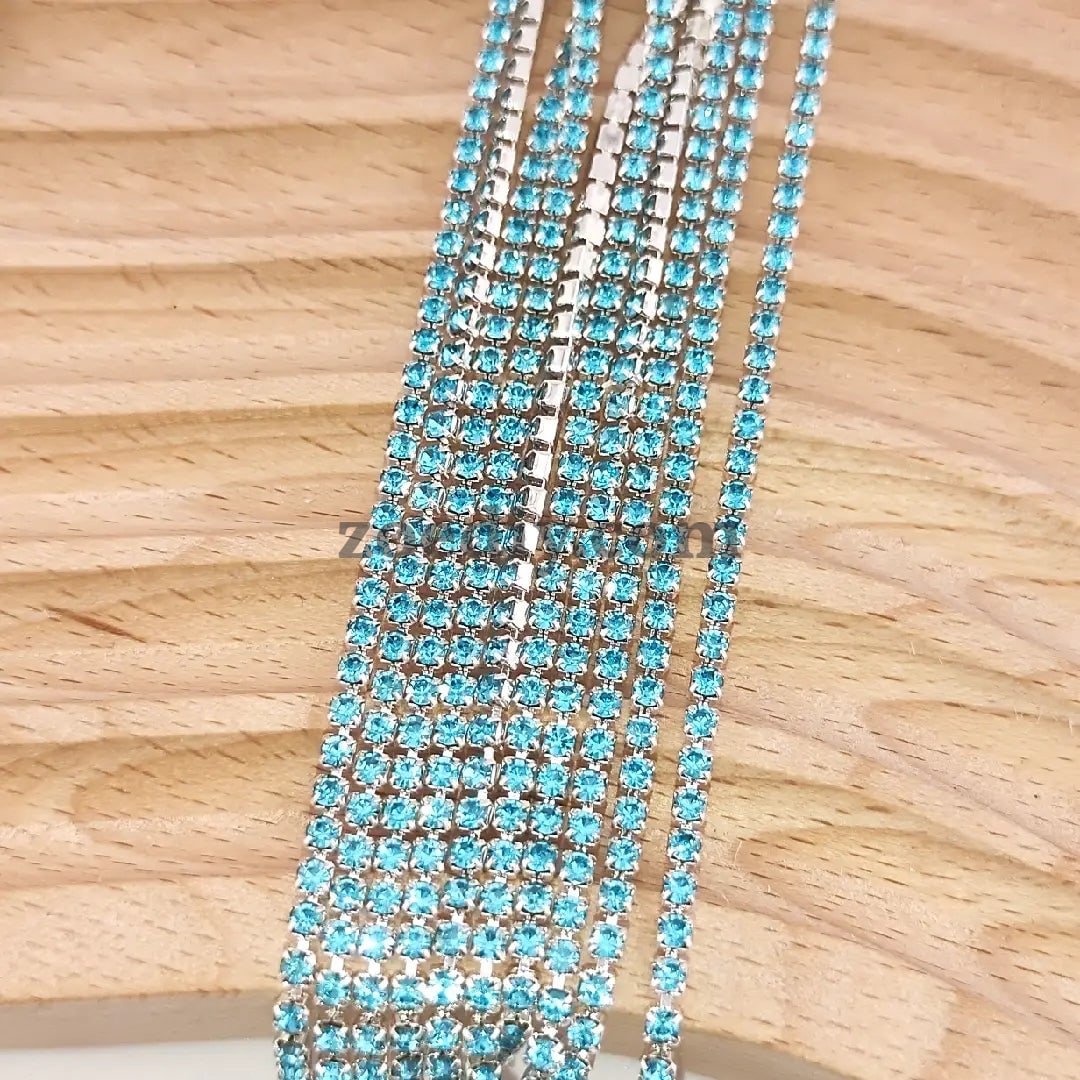 FS0978- 2mm Diamonds Chain For Making Fancy Pen Or Fancy Beads