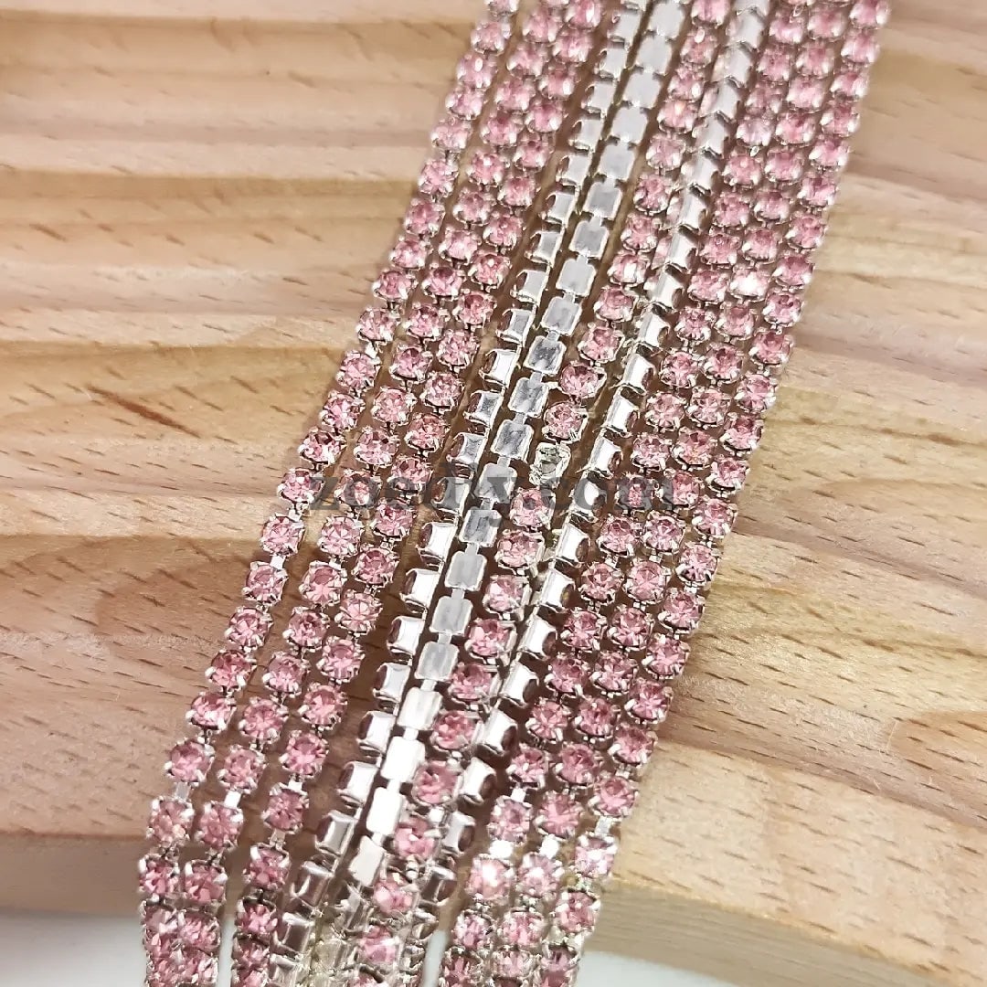 FS0978- 2mm Diamonds Chain For Making Fancy Pen Or Fancy Beads