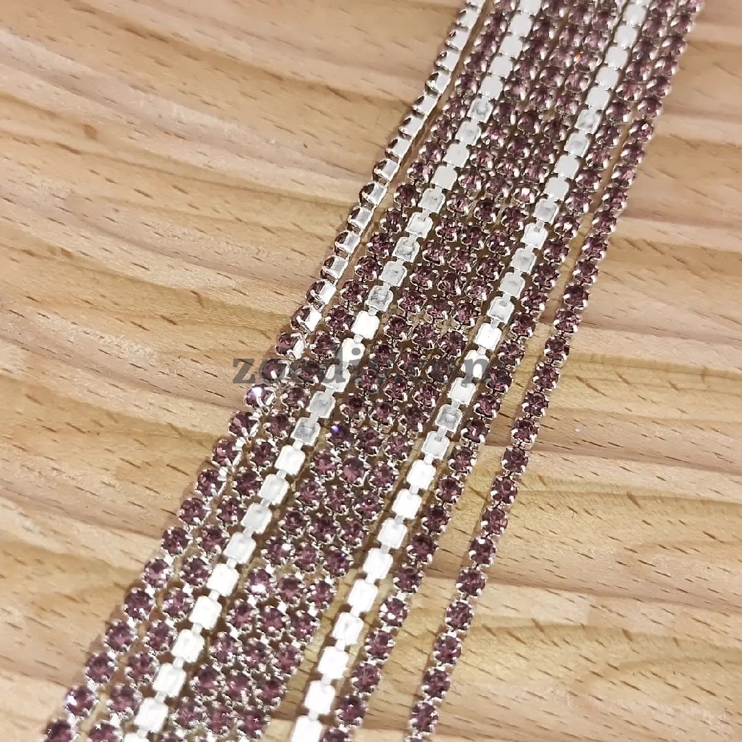 FS0978- 2mm Diamonds Chain For Making Fancy Pen Or Fancy Beads