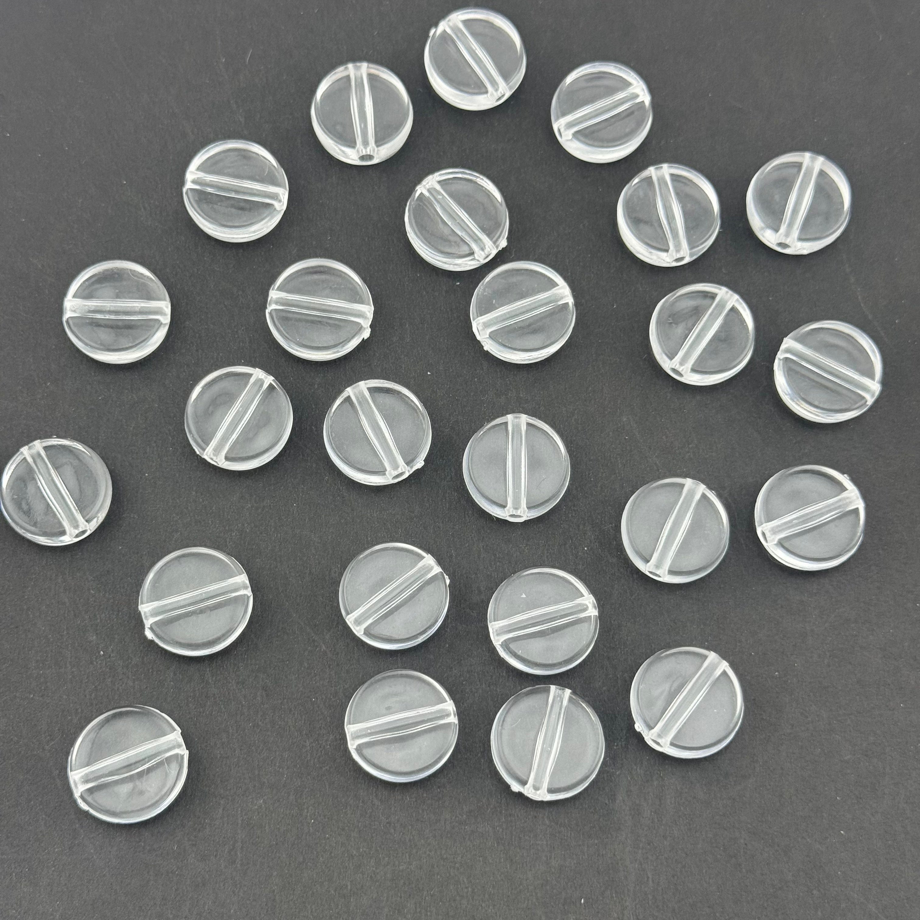 17MM Clear Round Plate Base Beads 6mm Thickness Fit For Beadable Pens