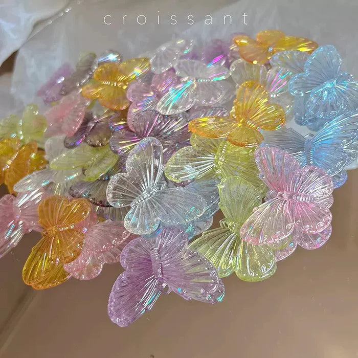 31MM*41MM Clear AB Butterfly Acrylic Charms For Making Car Hangers Or Fancy Beads