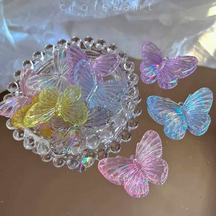 31MM*41MM Clear AB Butterfly Acrylic Charms For Making Car Hangers Or Fancy Beads