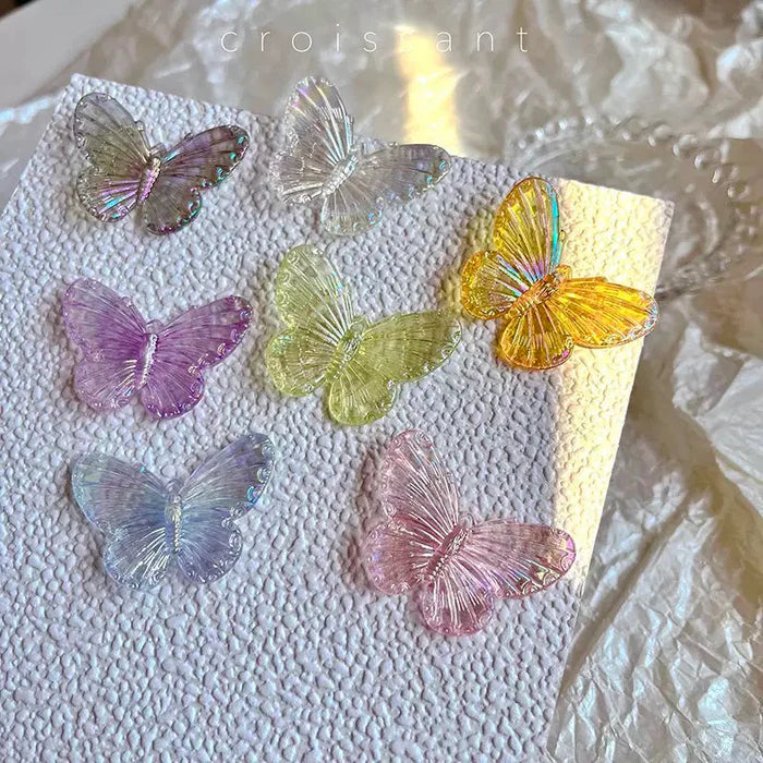 31MM*41MM Clear AB Butterfly Acrylic Charms For Making Car Hangers Or Fancy Beads