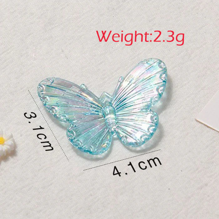 31MM*41MM Clear AB Butterfly Acrylic Charms For Making Car Hangers Or Fancy Beads