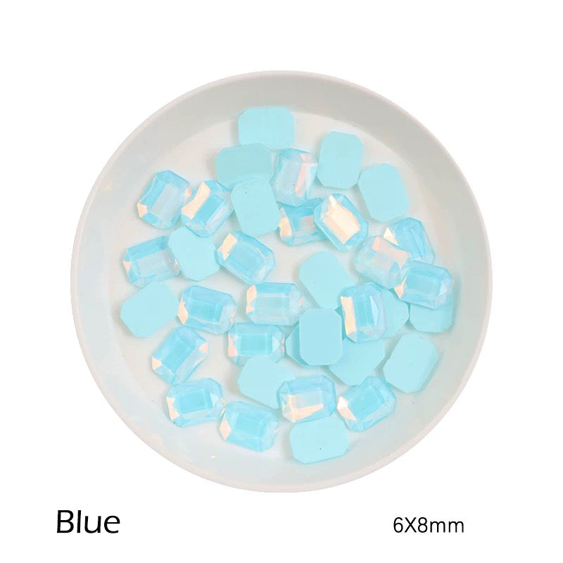 6*8mm Rectangular Flat Bottom Octagonal Nail Charms For Making Fancy Bead Or Fancy Pen