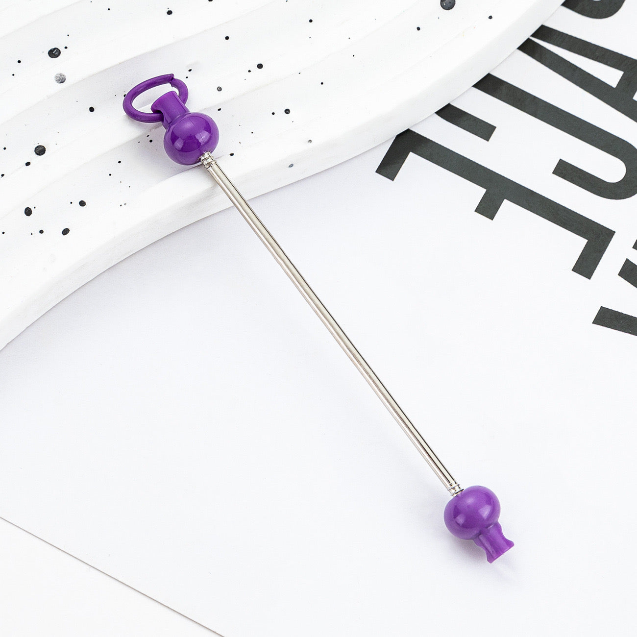 FS0155- DIY Beadable Bar for Keychains in Solid Colors
