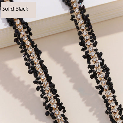 FS1301- 9Mm Chain Diamond Tape Gold Base Chain Diamond Sticker