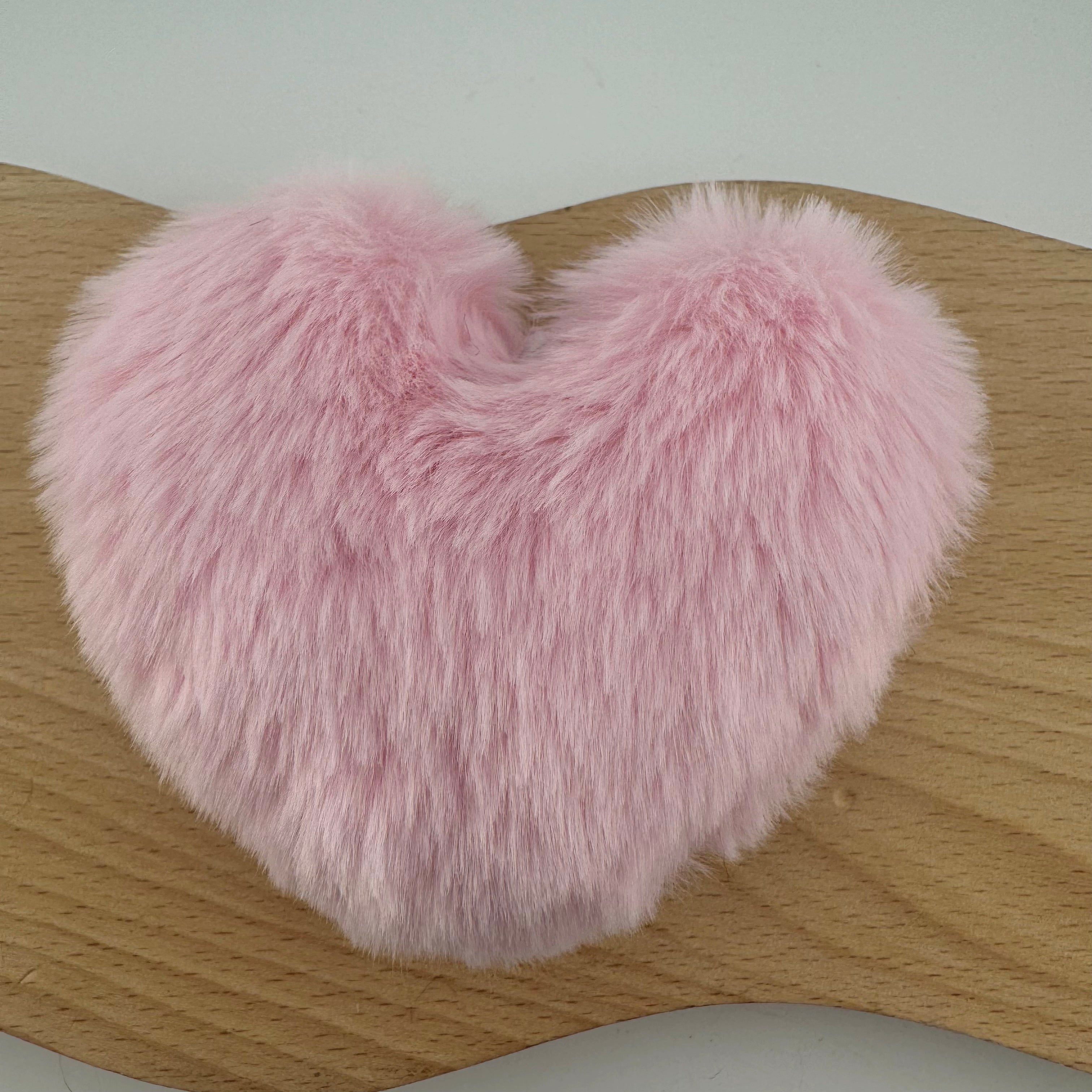 FS1485-Heart Shape Plush 10MM Size  For Making Keychain Or Making Fancy Beads