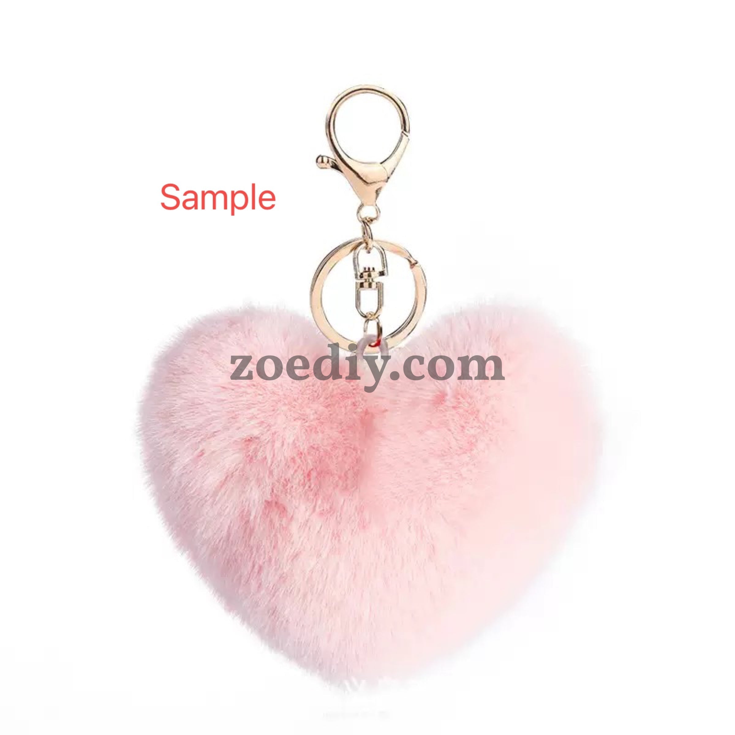 FS1485-Heart Shape Plush 10MM Size  For Making Keychain Or Making Fancy Beads