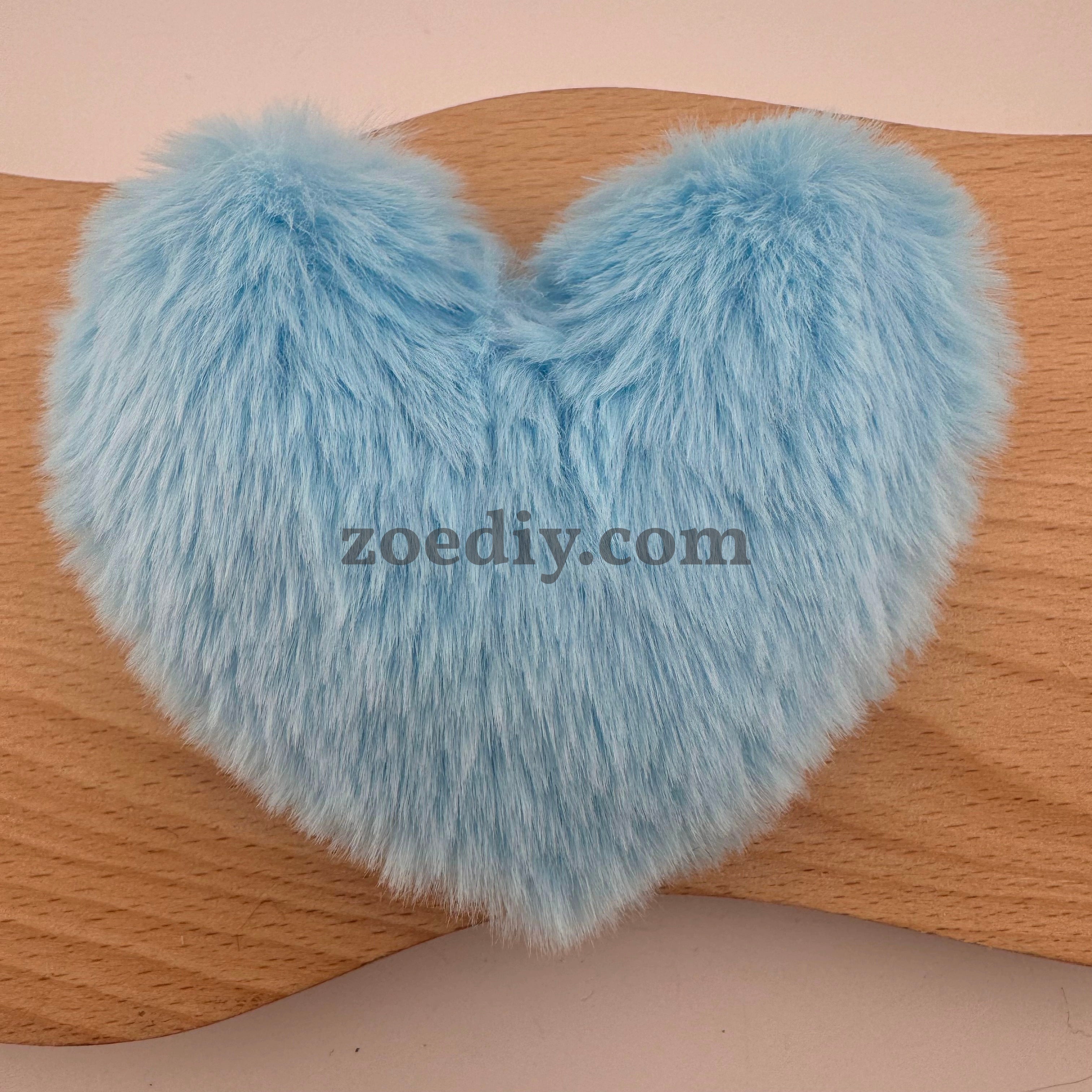 FS1485-Heart Shape Plush 10MM Size  For Making Keychain Or Making Fancy Beads