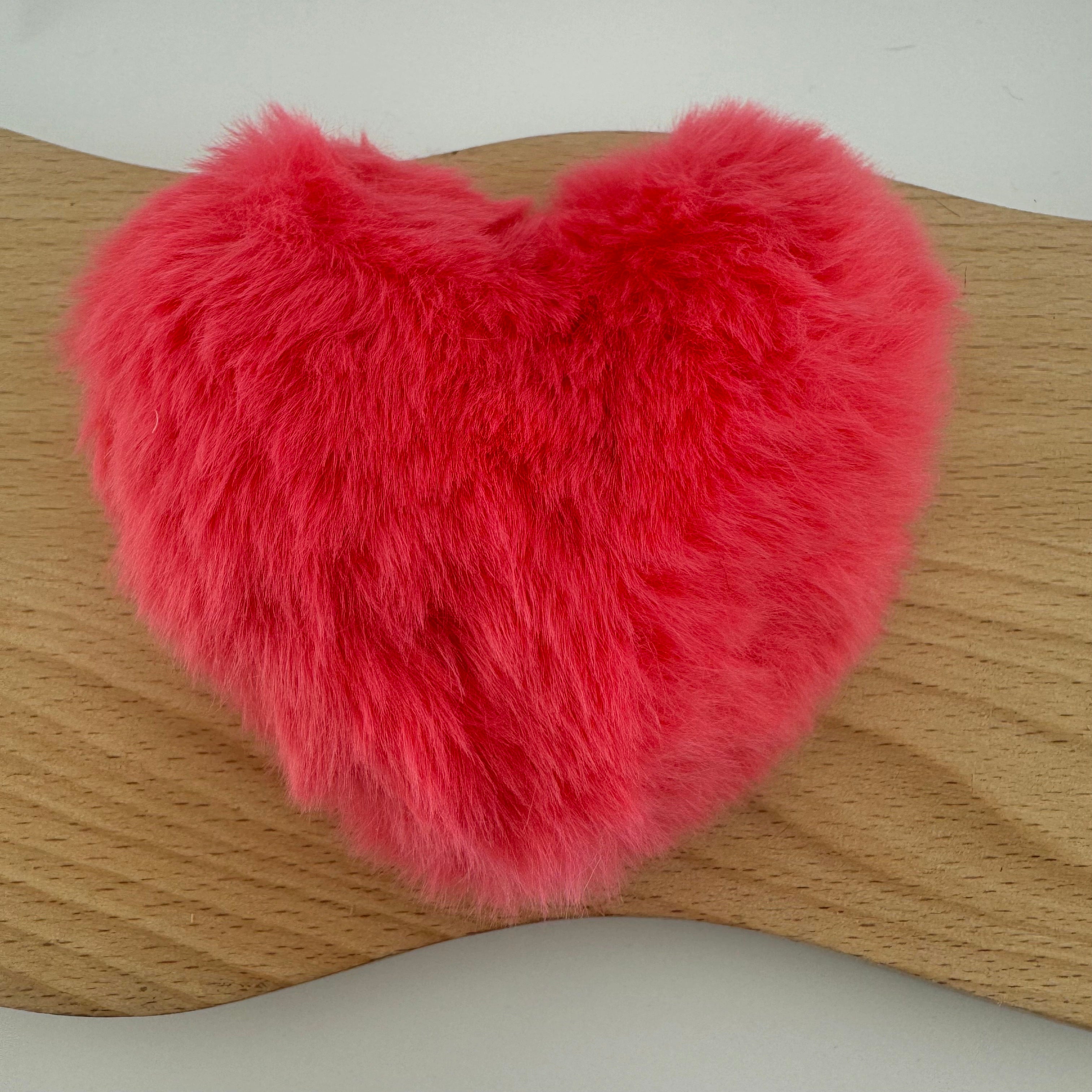 FS1485-Heart Shape Plush 10MM Size  For Making Keychain Or Making Fancy Beads