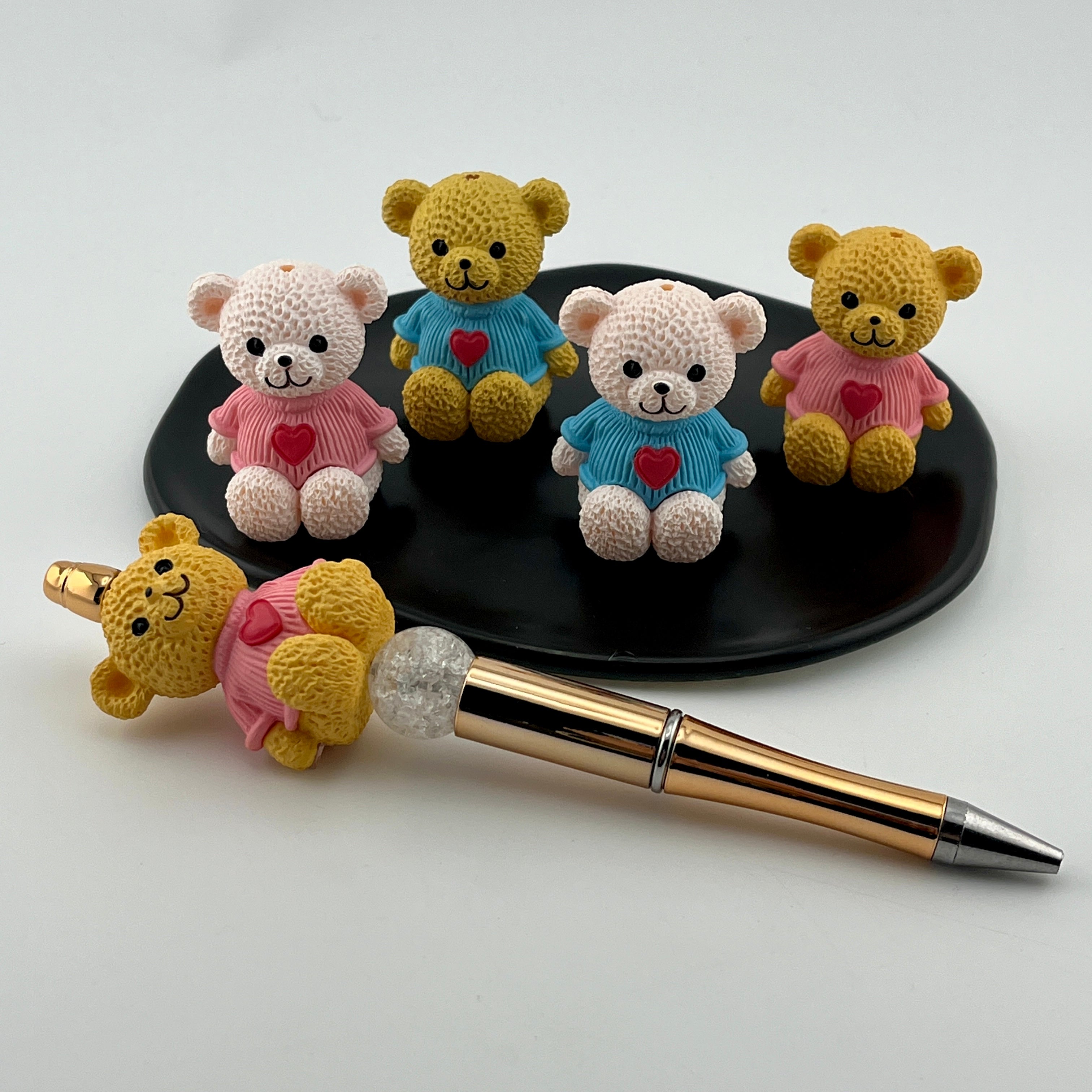 FS1508-Cute Teddy Bear Resin Beads Fit For Beadble Pens