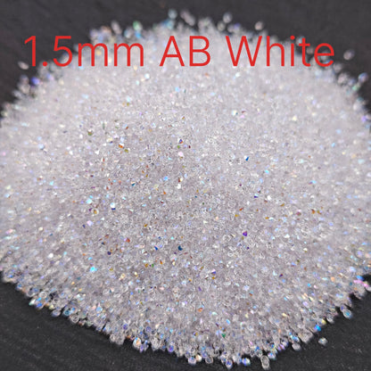 KM1441-  (1.5mm Size) AB Sugar Crystal Diamonds For Making Sugar Beads and Sugar Pens