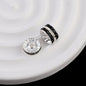 [KM0077]- 12MM Metal Circle Spacers with Rhinestones in Solid Colors