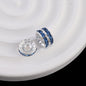[KM0077]- 12MM Metal Circle Spacers with Rhinestones in Solid Colors