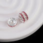 [KM0077]- 12MM Metal Circle Spacers with Rhinestones in Solid Colors