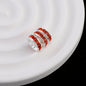 [KM0077]- 12MM Metal Circle Spacers with Rhinestones in Solid Colors