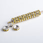 [KM0077]- 12MM Metal Circle Spacers with Rhinestones in Solid Colors