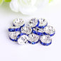 [KM0078]- 10mm Metal Circle Spacers, with Rhinestones in Solid Colors