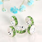 [KM0078]- 10mm Metal Circle Spacers, with Rhinestones in Solid Colors