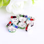 [KM0078]- 10mm Metal Circle Spacers, with Rhinestones in Solid Colors